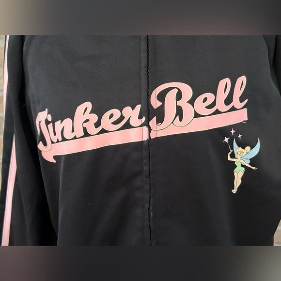 Disney store tinkerbell pink black athletic full zip jacket women’s size xxl - Picture 6 of 10